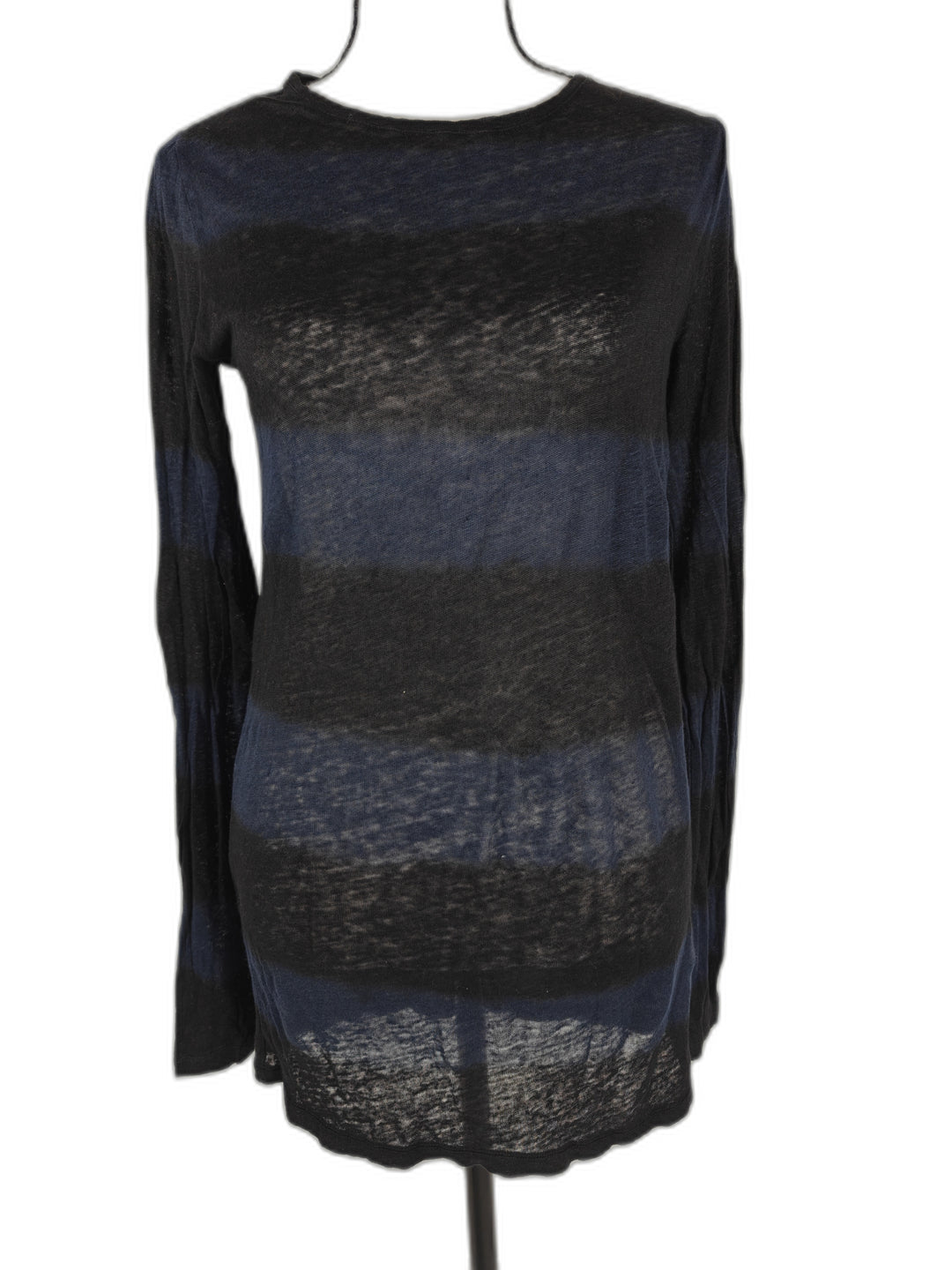 Womens Majestic Paris Long Sleeve Top Black Blue Size 1