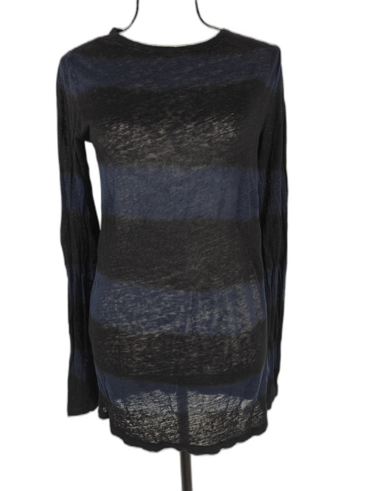 Womens Majestic Paris Long Sleeve Top Black Blue Size 1
