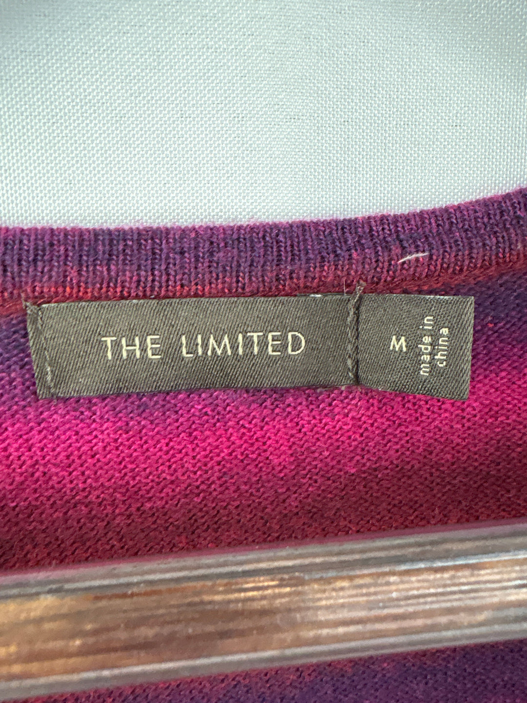 Women’s The Limited Medium Purple, Pink Red Striped Sweater