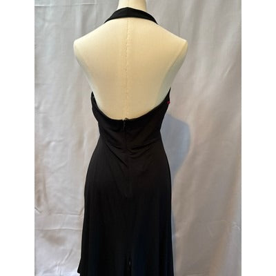 Cache Black & Pink Halter Dress Size 4