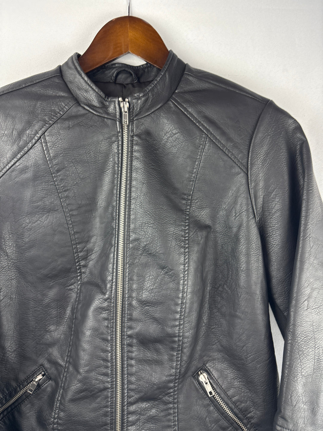 Women’s Torrid Size 1 Black Faux Leather Motor Jacket