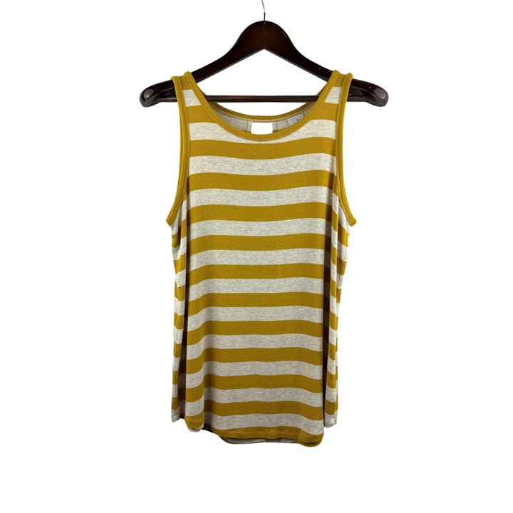 Women’s CAbi Medium Yellow & White Striped Tank