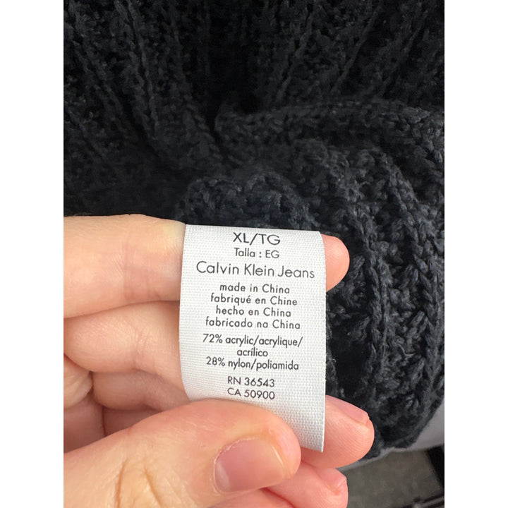 Women’s Calvin Klein Jeans XL Black Cable Knot Sweater