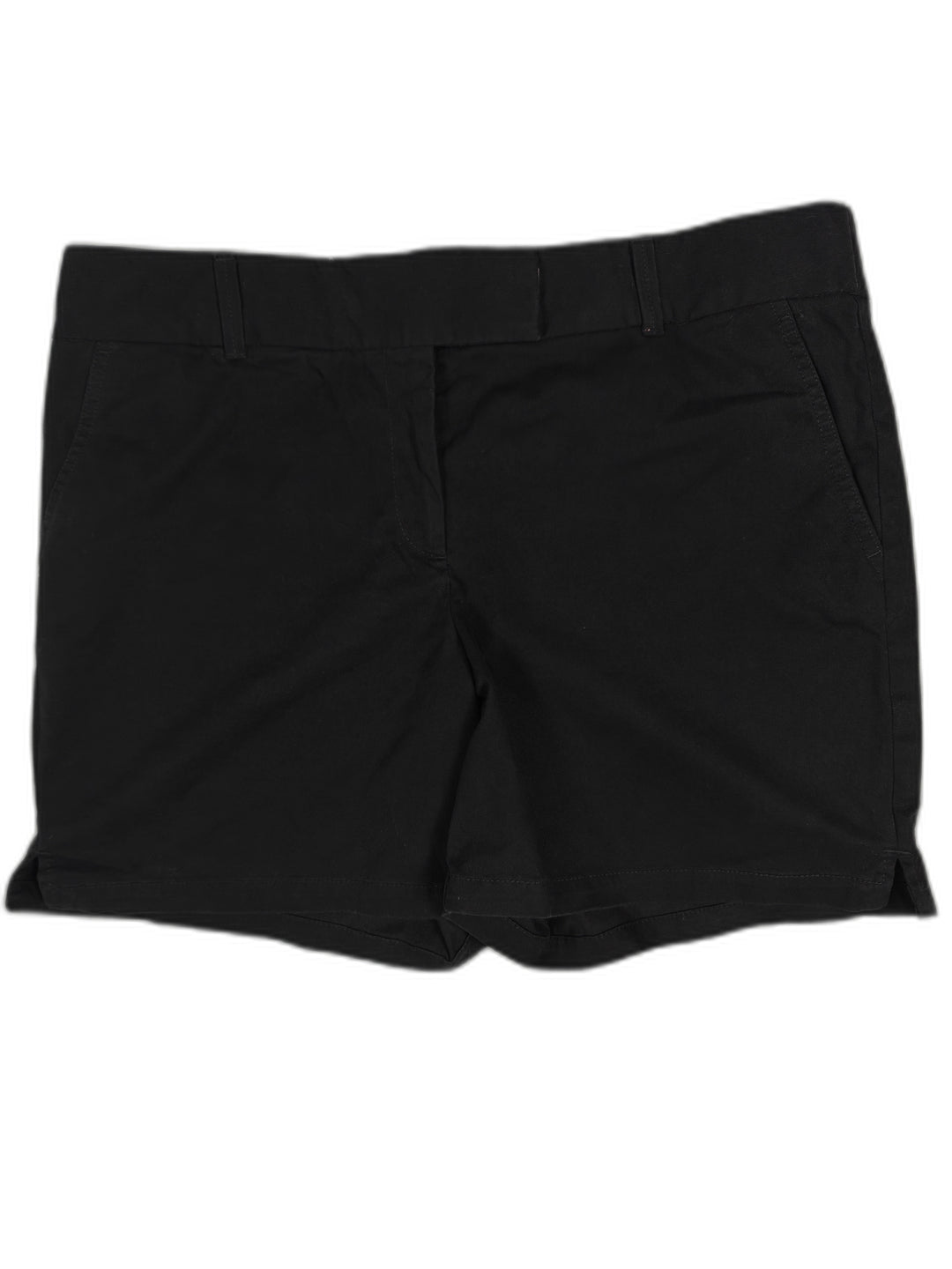 Womens Ann Taylor LOFT Riviera Shorts Black Stretch Cotton Mid Rise Size 14 NWT
