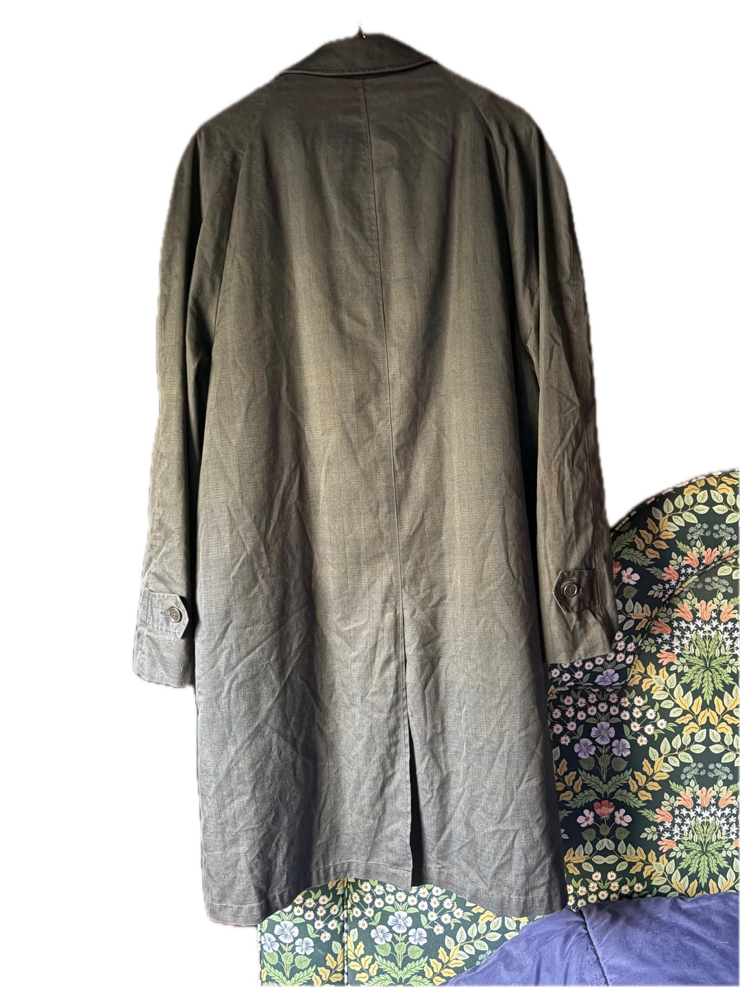 Vintage 1960s Penneys Towncraft Penn-Prest Trench Coat Olive Green Size 44