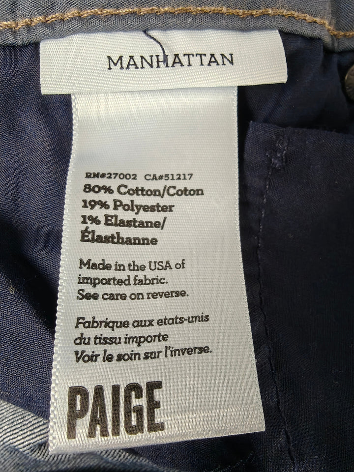 Womens PAIGE Manhattan Bootcut Jeans Dark Wash Size 33