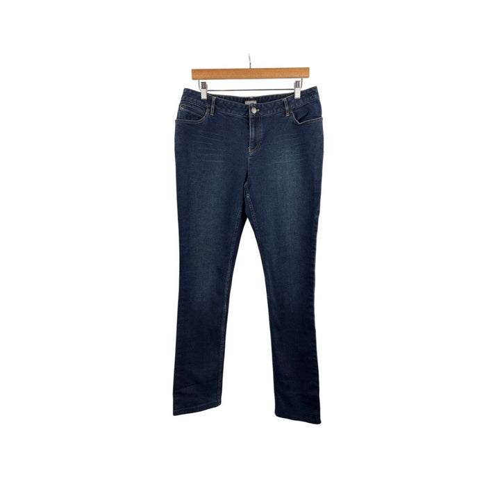 Women’s J.Jill Size 12 Dark Wash Blue Boyfriend Jeans