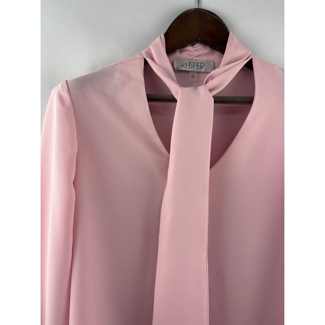 Women’s Kasper Large Baby Pink Long Sleeve Blouse