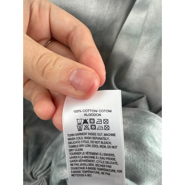 Women’s Lucky Brand Medium Sage Green & White Tie-Dyed T-Shirt
