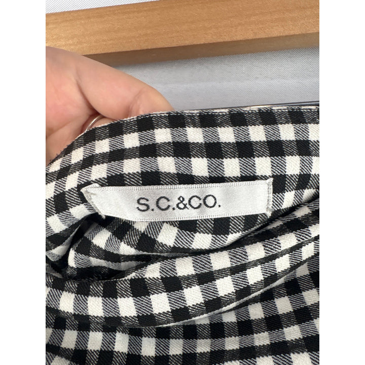 Women’s S.C. & Co. Size 14 Black & White Gingham Mini Skort