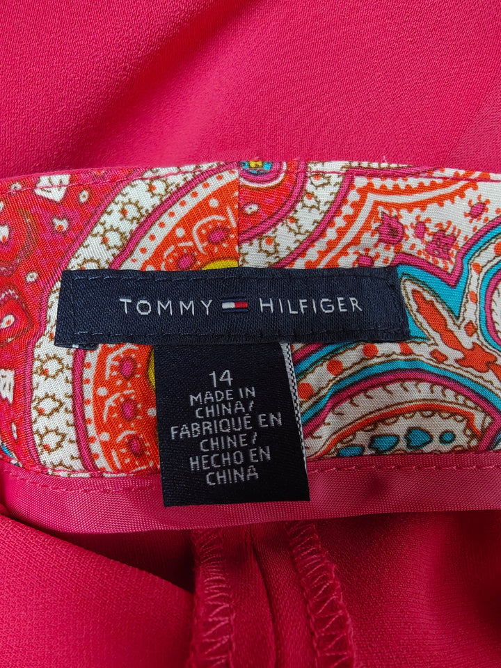 Tommy Hilfiger Womens Hot Pink Dress Pants Size 14 New With Tags