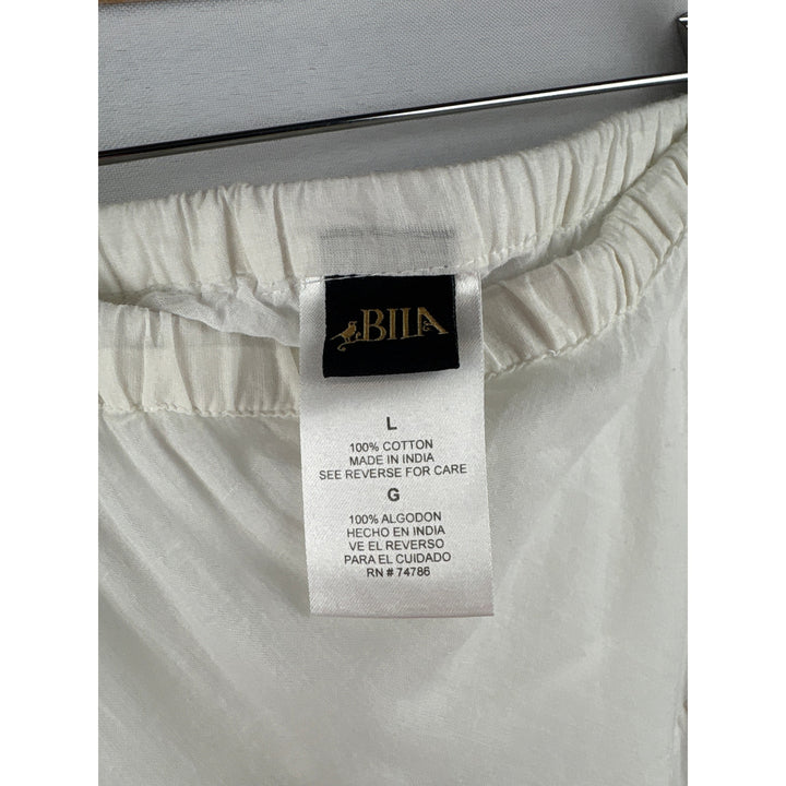 Women’s Bila Large White Maxi Skirt w/ Multicolor Florals