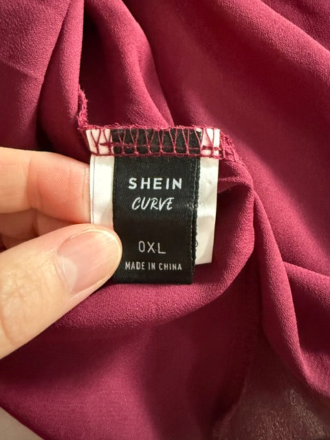 SHEIN Curve Off Shoulder Peplum Tops Bundle 0XL 1XL Set of 2