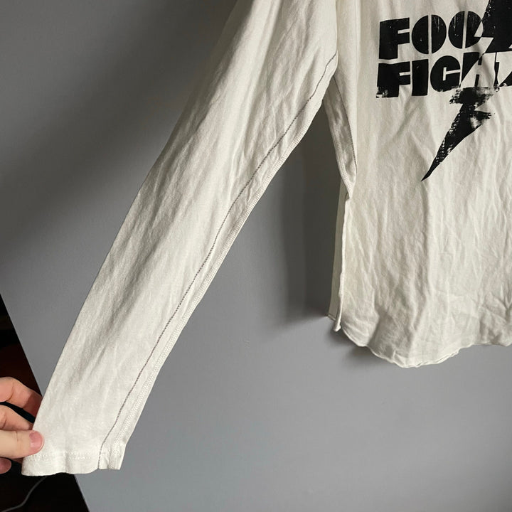 Cream off White Foo Fighters Long Sleeve Super Soft T-shirt size Small