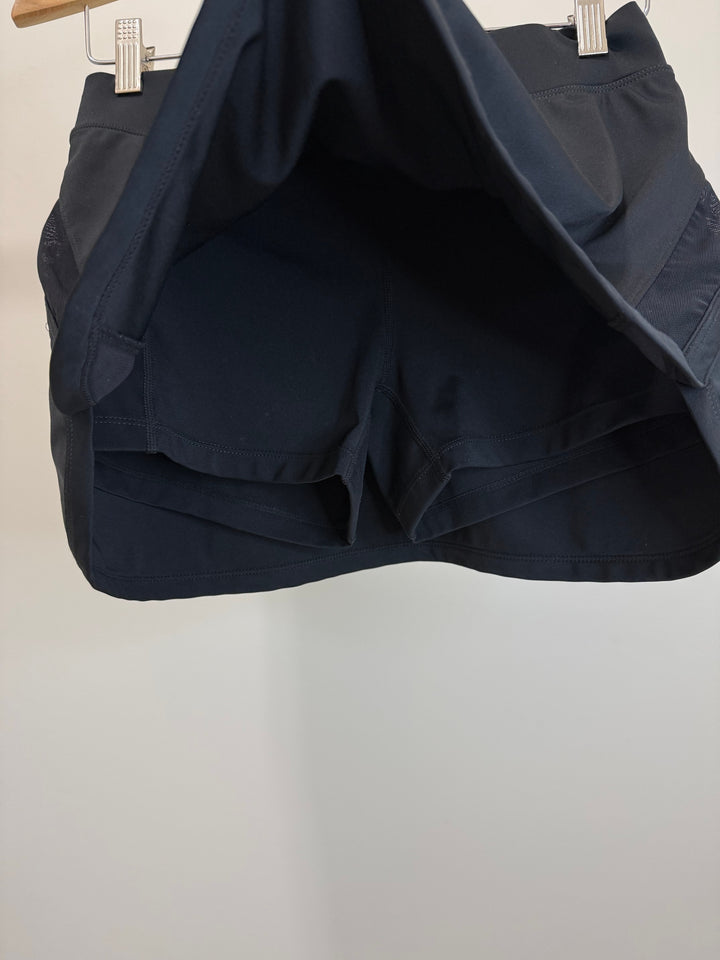 Asics Black Athletic Skort With Built In Shorts For Tennis Golf And Running