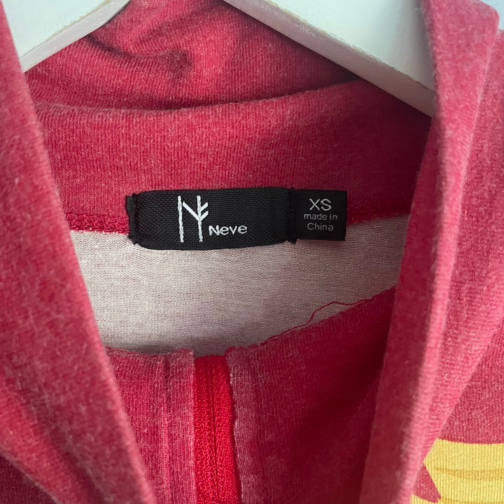 Neve Garmisch Silk Wool Blend Red Creme Quarter Zip Ski Courchevel Baselayer XS
