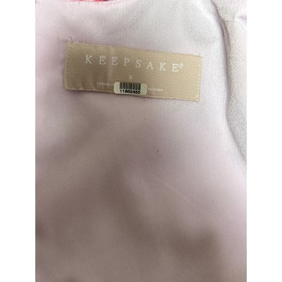 Keepsake Floral Wrap Dress With Ruffled Hem & Short Sleeves
