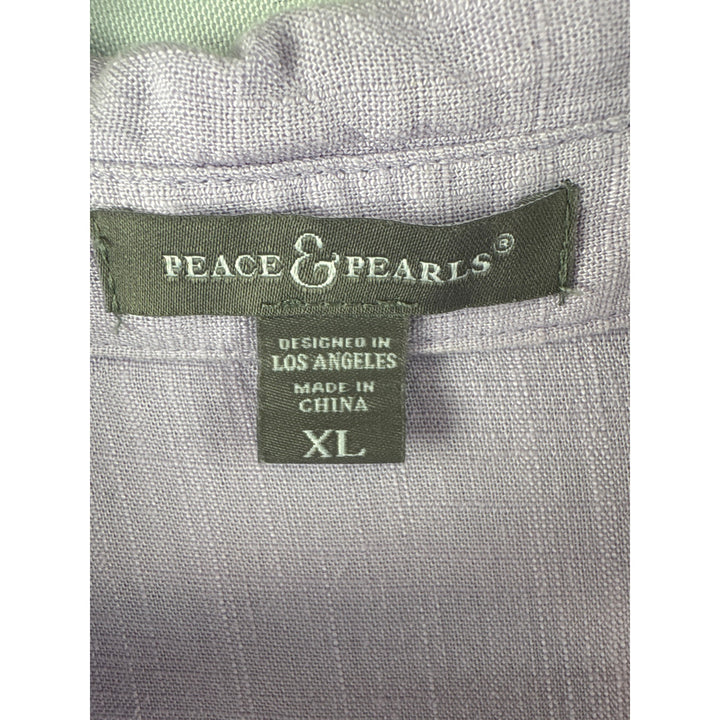 Women’s Peace & Pearls XL Lilac Sleeveless Midi Dress