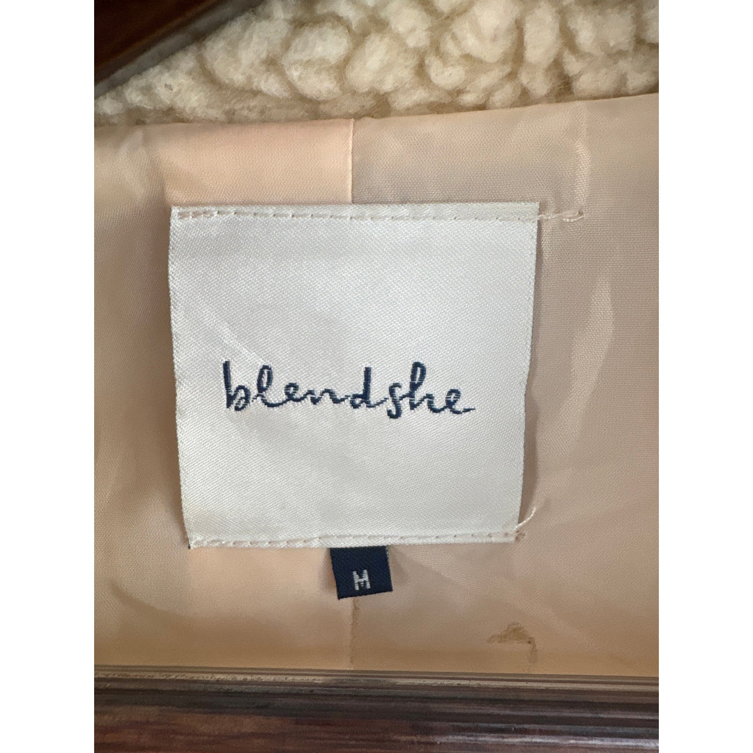 Women’s Blendshe Medium Cream Sherpa Style Coat