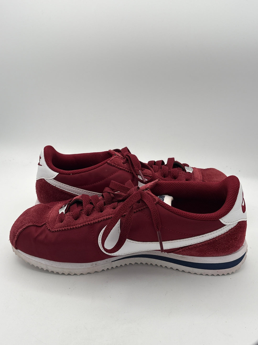 Womens Nike Cortez Maroon Nylon Suede Running Sneakers Size 8.5