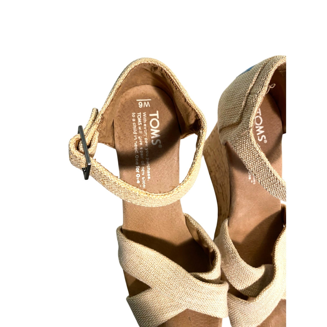 Tom's Womens Shoes Size 6 Wedge Sandals