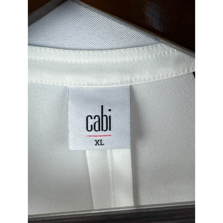 Women’s Cabi XL White Button Up 3/4 Length Sleeve Blouse.