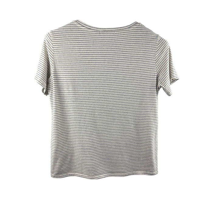 Women’s Marine Layer XS White w/ Black Striped V-Neck T-Shirt