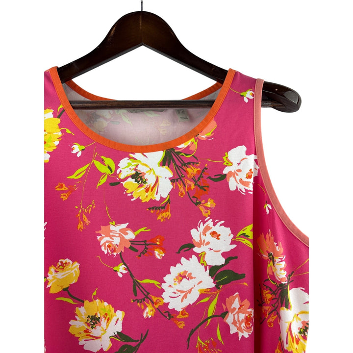 Women’s Isaac Mizrahi Live! Pink Floral Patterned Tank