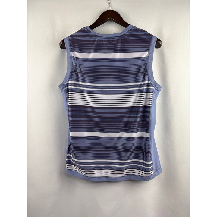 Women’s Nike Large Periwinkle, White, & Purple Striped Sports Tank
