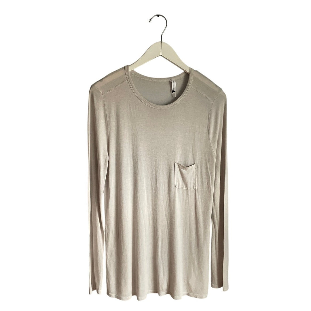 T by Alexander Wang Long Sleeve Pocket t-shirt 100% Modal Minimalist Basic Small