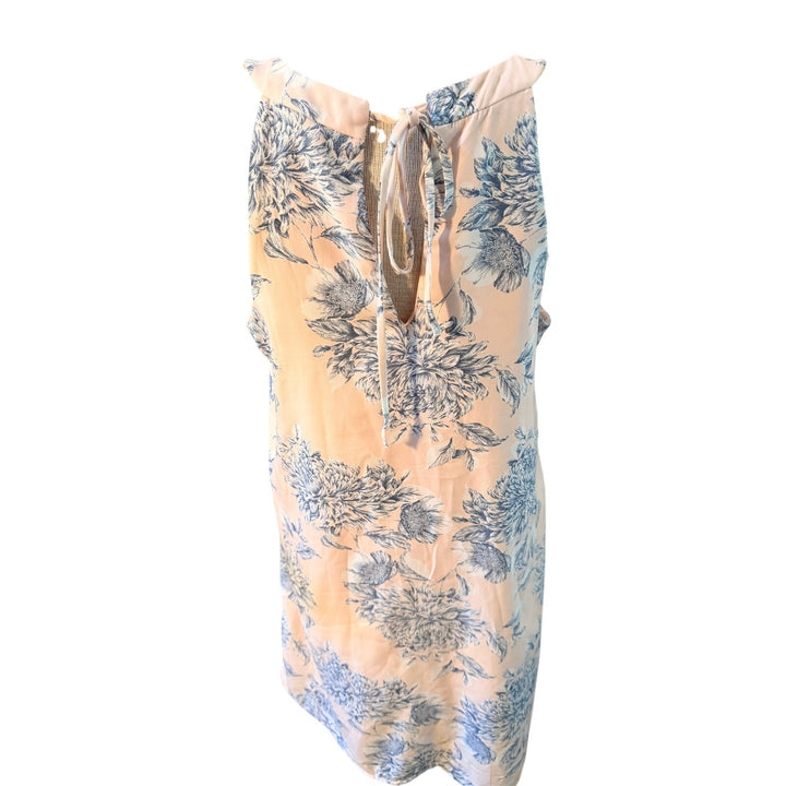 Le Lis Soft Pink with Blue and White Floral Pattern Summer Dress