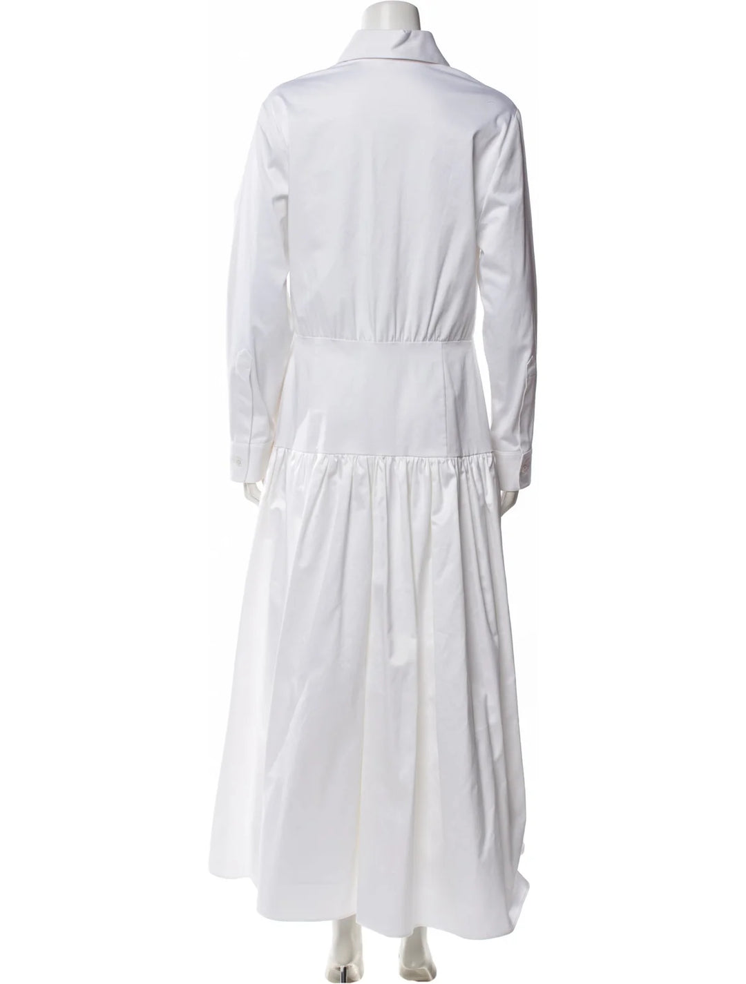 White Sergio Hudson Long Button Front Shirtdress A-Line Size XS