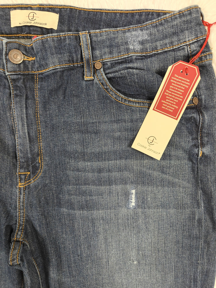 Womens CJ by Cookie Johnson Skinny Jeans Blue Size 34