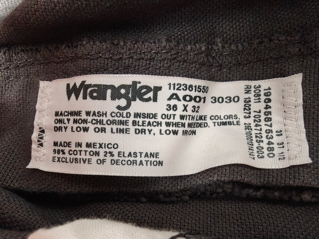 Mens Wrangler Tough Comfort Pants Gray Size 36x32