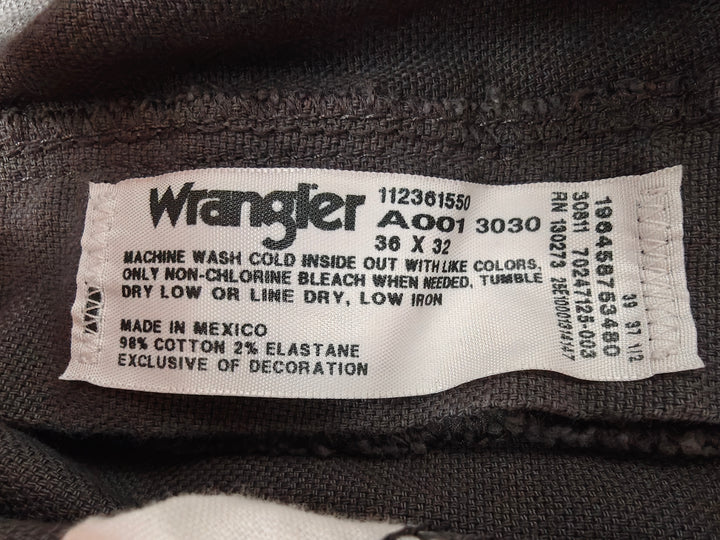Mens Wrangler Tough Comfort Pants Gray Size 36x32