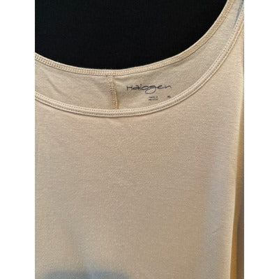 Womens Halogen Beige Spaghetti Strap Tank Top Size S