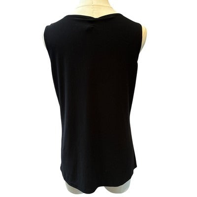 Women’s Susan Lawrence Black Keyhole Tank top Sz M