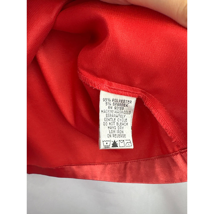 Simply Chloe Dao Womens Red Satin Tank Top XS
