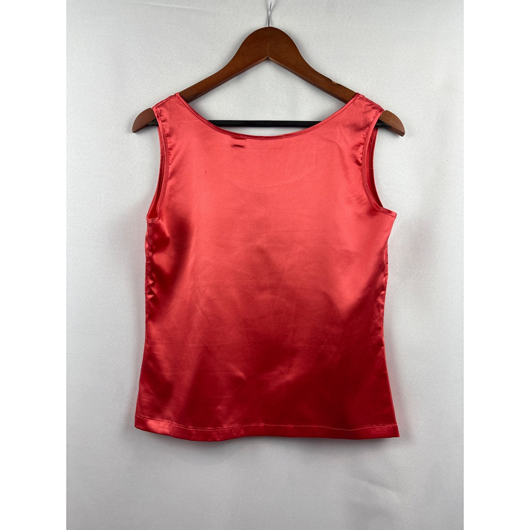 Simply Chloe Dao Womens Red Satin Tank Top XS