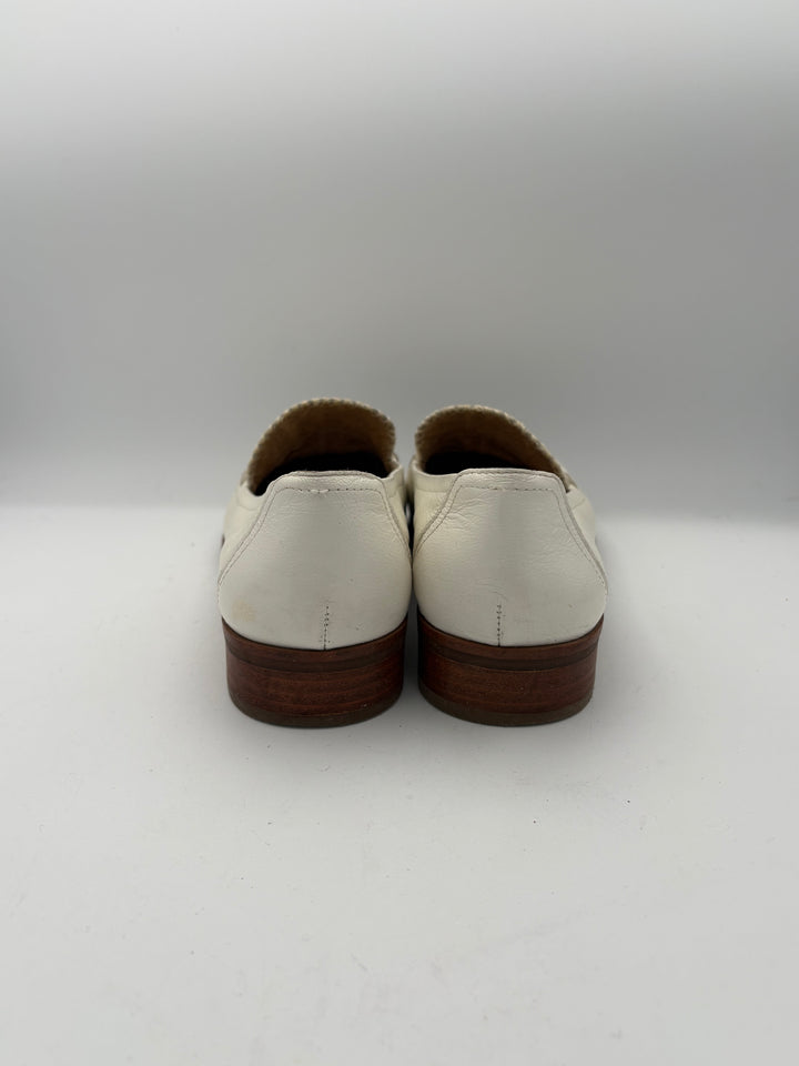 Women’s ED Ellen Degeneres Size 8.5 White Leather Loafers