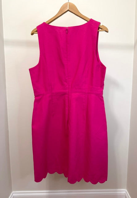 J.Crew Pink Scallop‑Edge Sheath Dress Sz14 NWOT