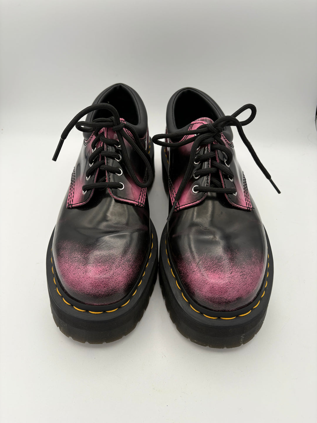 Women’s Dr. Martens Size 10 Black & Pink Oxford Platforms