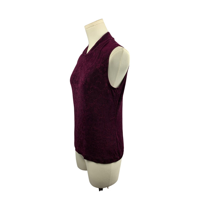 Sleeveless Burgundy Textured Top By Weekenders Size S/P