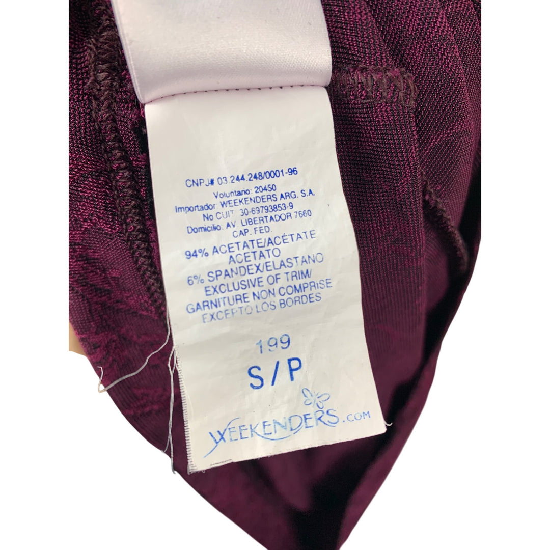 Sleeveless Burgundy Textured Top By Weekenders Size S/P