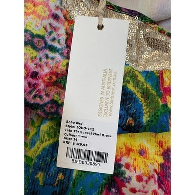 Women's Boho Bird *NWT* Into the Sunset Maxi Dress - Size 14