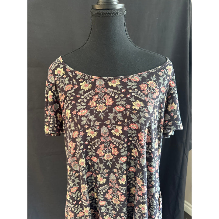 Nine Britton Black Floral Sundress w/POCKETS! Sz L