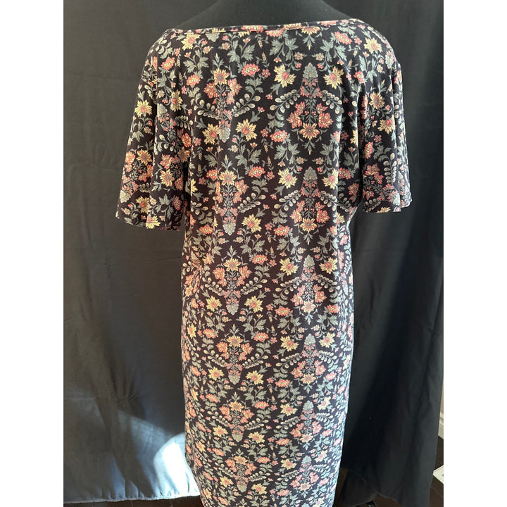 Nine Britton Black Floral Sundress w/POCKETS! Sz L