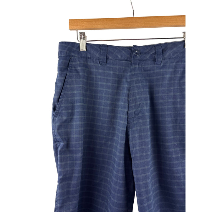 Men’s Hangten Size 32 Blue w/ Gray Plaid Bermuda Shorts