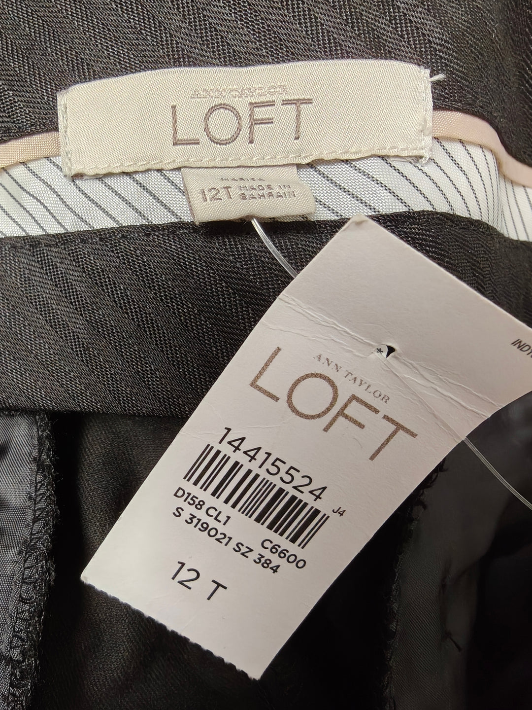 Ann Taylor LOFT Womens Black Dress Pants Size 12 Tall NWT