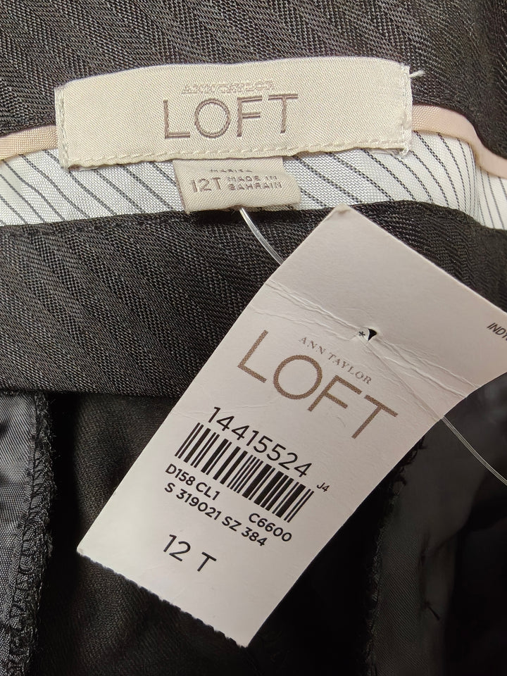 Ann Taylor LOFT Womens Black Dress Pants Size 12 Tall NWT